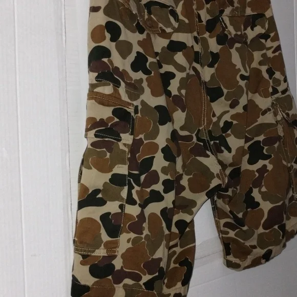 Levi's camo cargo shorts brown green size 36 men utility outdoors active casual - Picture 8 of 13